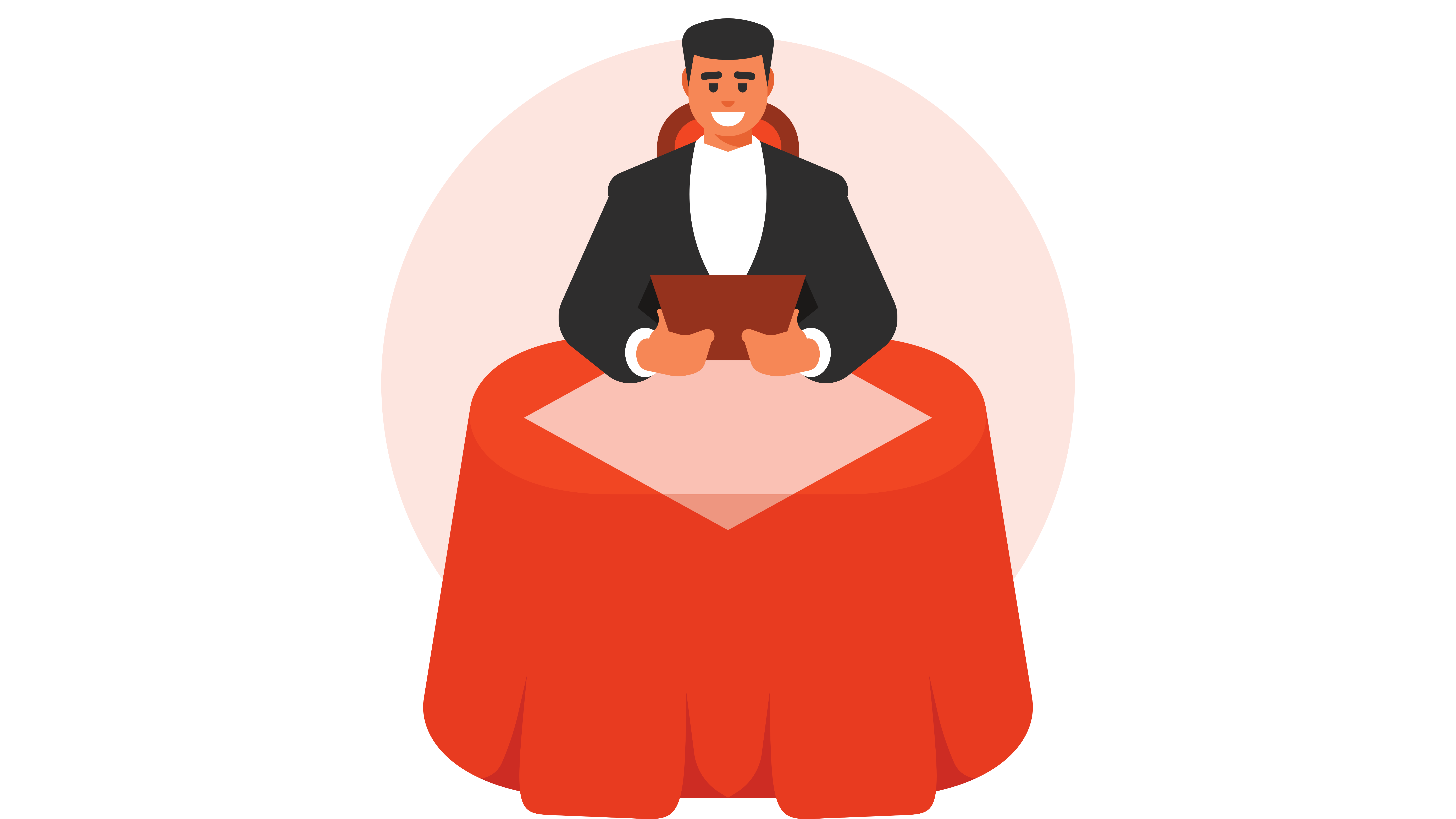 Customer browsing restaurant menu